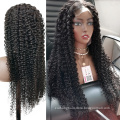 Virgin peruvian hair wig wholesale price kinky curly hair wigs human hair transparent hd frontal lace curly wigs for black women